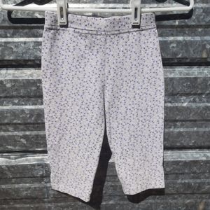 Lavender Floral Capri Basic Image Pants